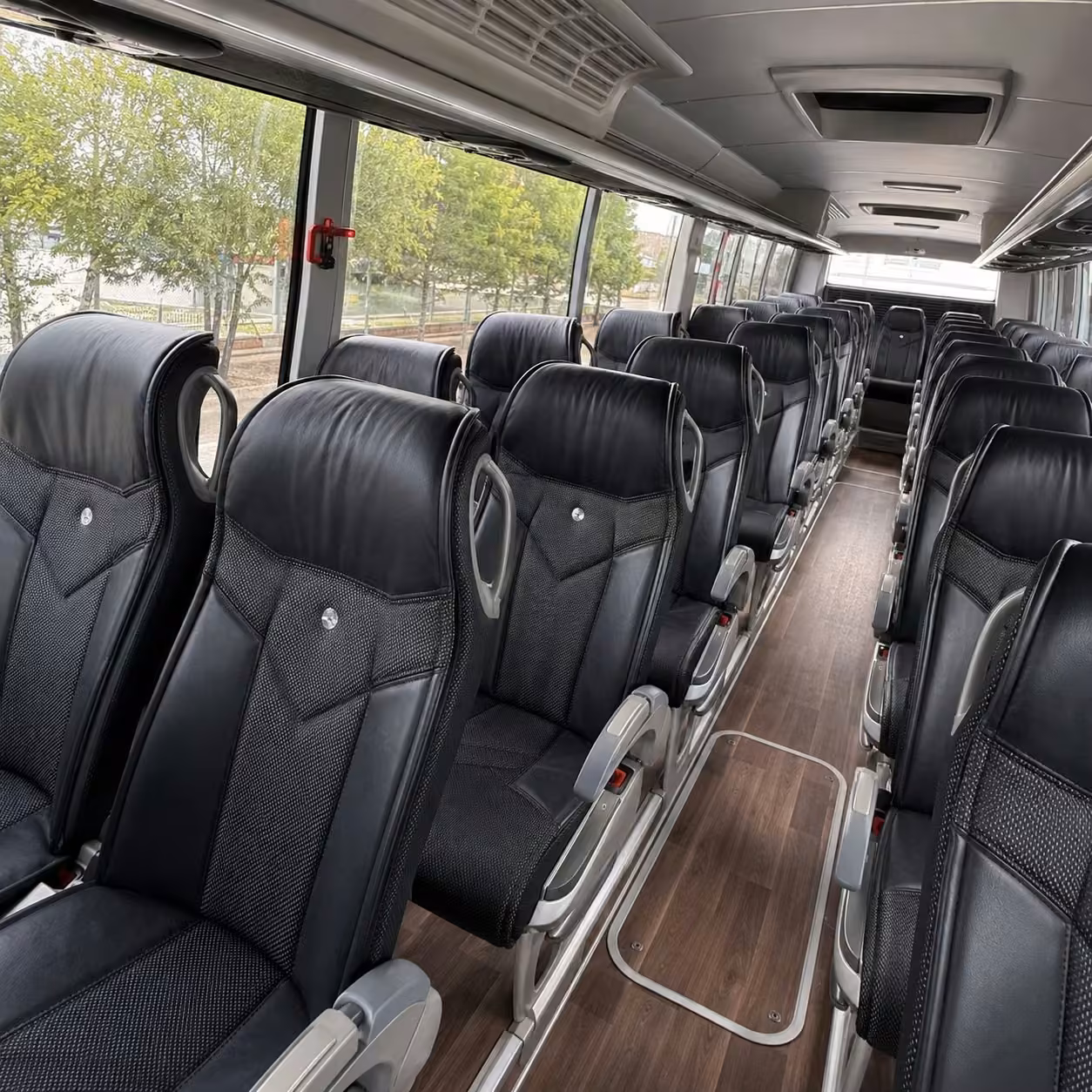 40 56 passenger charter bus inside