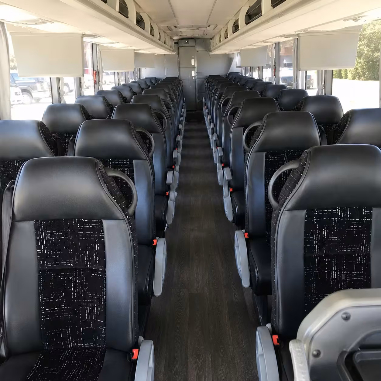 40 56 passenger charter bus interior